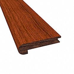 Prefinished Brazilian Cherry Cumaru Hardwood 1/2 in thick x 2.75 in wide x 78 in Length Stair Nose